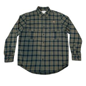 Vintage CC Filson Shirt Mens M Flannel Alaskan Guide Long Sleeve Embroidered